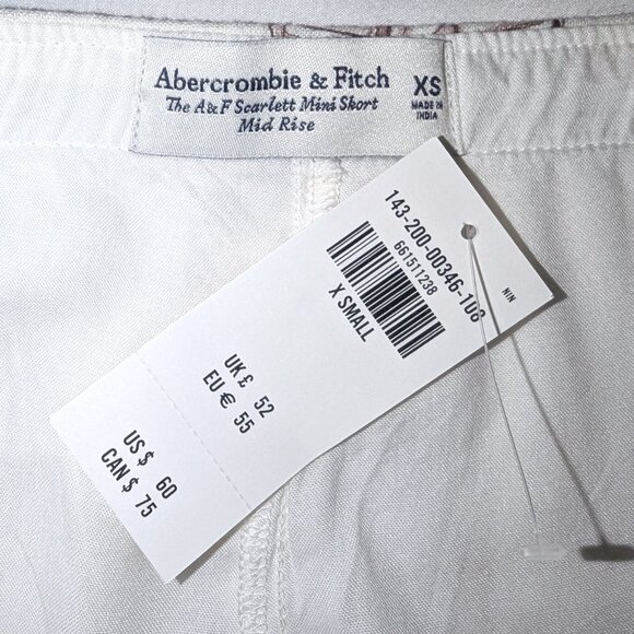 NWT Abercrombie & Fitch | "Scarlett" Linen Blend Mini Skort Mid Rise | Size XS - Picture 4 of 10